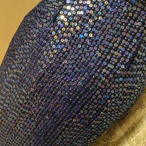 Doncaster Sequin Silk Column Skirt